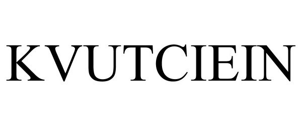 Trademark Logo KVUTCIEIN