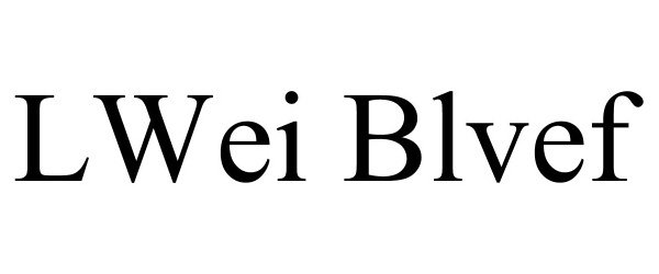 Trademark Logo LWEI BLVEF