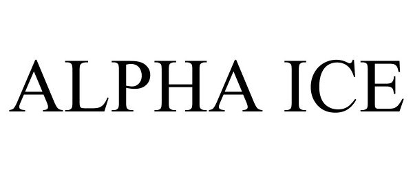 Trademark Logo ALPHA ICE