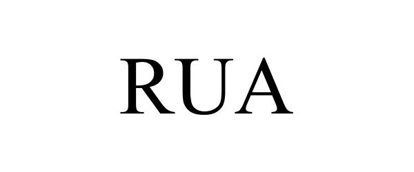 Trademark Logo RUA
