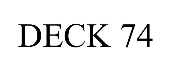 Trademark Logo DECK 74