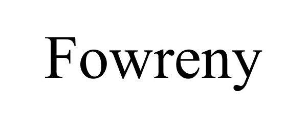 Trademark Logo FOWRENY