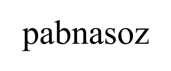 Trademark Logo PABNASOZ