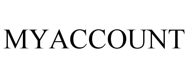 Trademark Logo MYACCOUNT