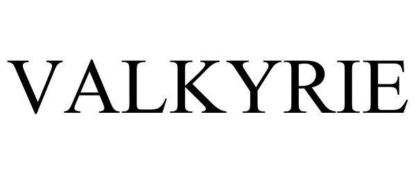 Trademark Logo VALKYRIE