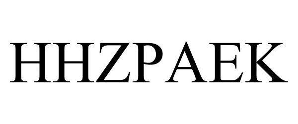 Trademark Logo HHZPAEK