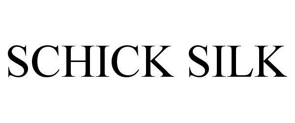 Trademark Logo SCHICK SILK