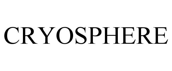 Trademark Logo CRYOSPHERE