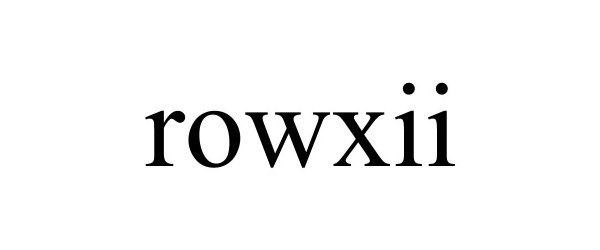 Trademark Logo ROWXII
