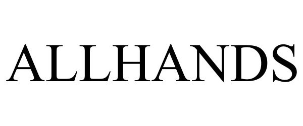 Trademark Logo ALLHANDS