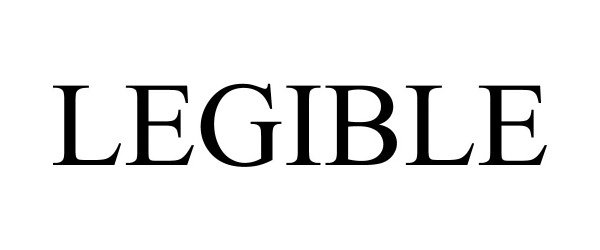 Trademark Logo LEGIBLE