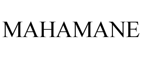 Trademark Logo MAHAMANE