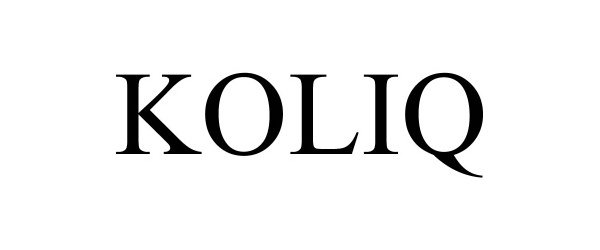 Trademark Logo KOLIQ