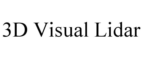Trademark Logo 3D VISUAL LIDAR