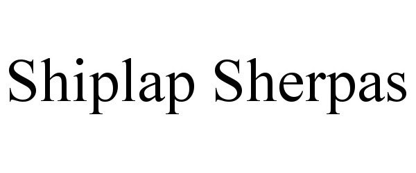  SHIPLAP SHERPAS