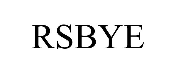 Trademark Logo RSBYE