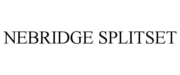 Trademark Logo NEBRIDGE SPLITSET