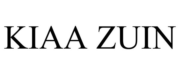 Trademark Logo KIAA ZUIN