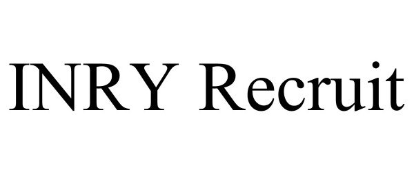 Trademark Logo INRY RECRUIT