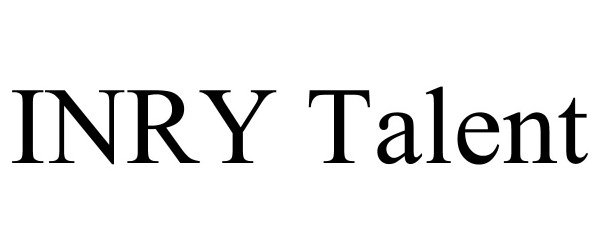 Trademark Logo INRY TALENT