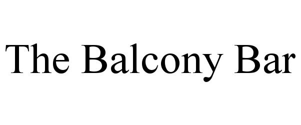 Trademark Logo THE BALCONY BAR