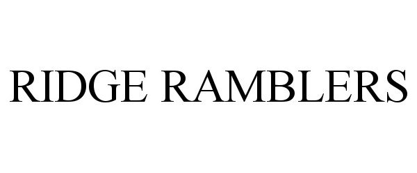 Trademark Logo RIDGE RAMBLERS