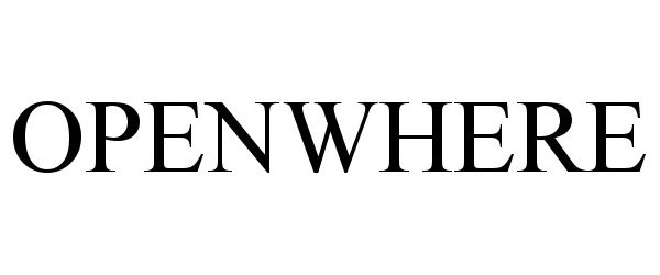 Trademark Logo OPENWHERE