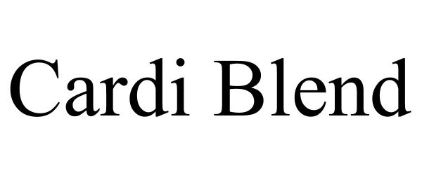 Trademark Logo CARDI BLEND