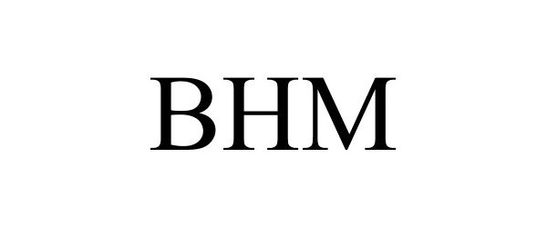 Trademark Logo BHM