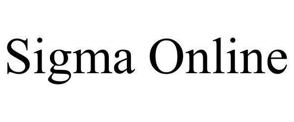 Trademark Logo SIGMA ONLINE