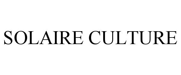  SOLAIRE CULTURE