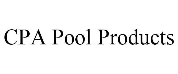  CPA POOL PRODUCTS