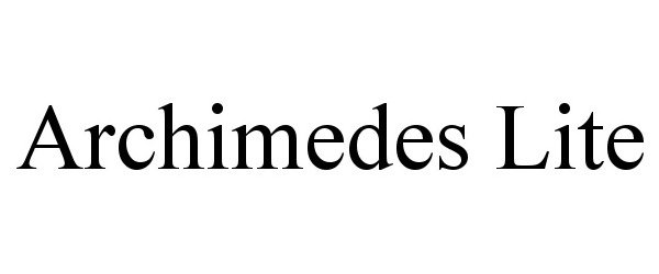 Trademark Logo ARCHIMEDES LITE