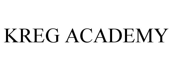 Trademark Logo KREG ACADEMY