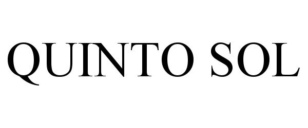 Trademark Logo QUINTO SOL