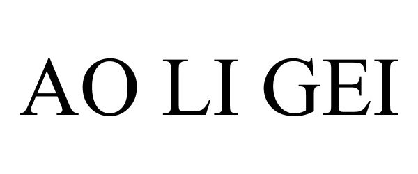Trademark Logo AO LI GEI