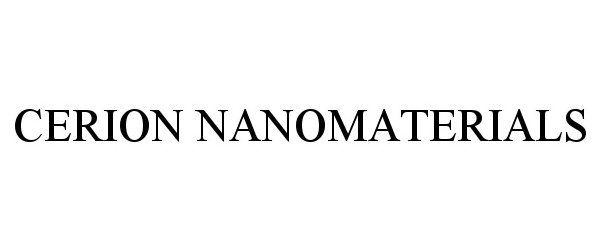  CERION NANOMATERIALS