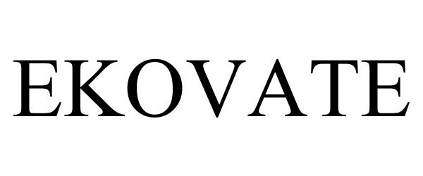 Trademark Logo EKOVATE