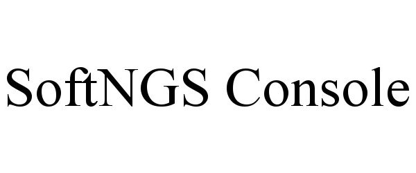 Trademark Logo SOFTNGS CONSOLE