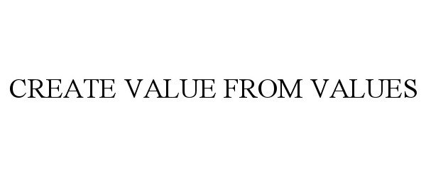 Trademark Logo CREATE VALUE FROM VALUES