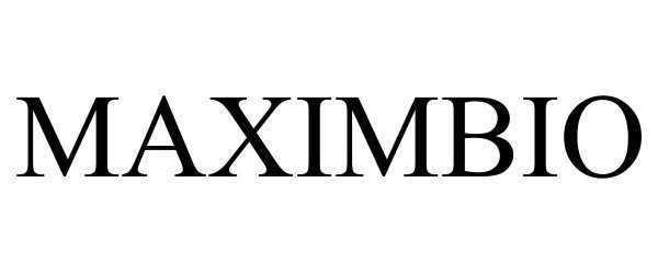 Trademark Logo MAXIMBIO