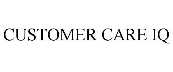 Trademark Logo CUSTOMER CARE IQ