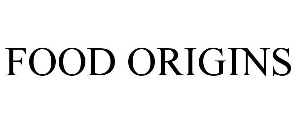 Trademark Logo FOOD ORIGINS