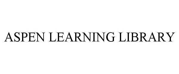 Trademark Logo ASPEN LEARNING LIBRARY