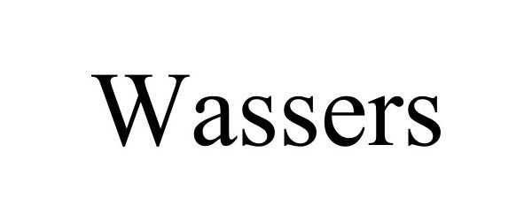 Trademark Logo WASSERS