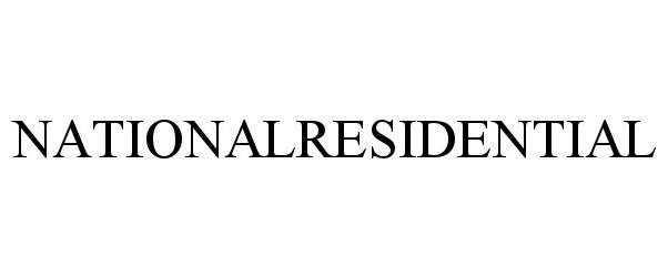 Trademark Logo NATIONALRESIDENTIAL