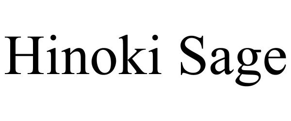 Trademark Logo HINOKI SAGE