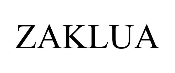 Trademark Logo ZAKLUA