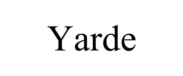 Trademark Logo YARDE