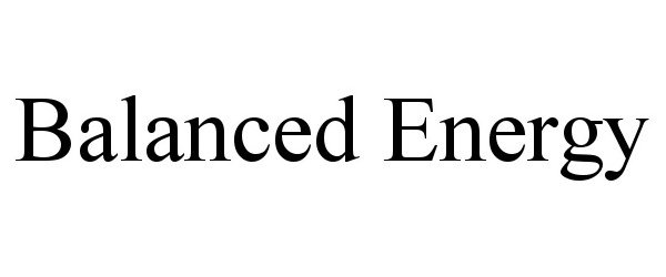 Trademark Logo BALANCED ENERGY